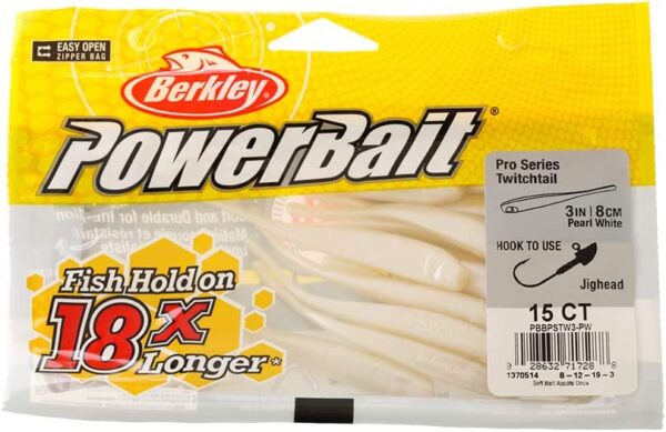 PowerBait Pro Twitchtail Minnow Pearl White   Fishing Artificial Bait Soft Plastic Lures - Image 2