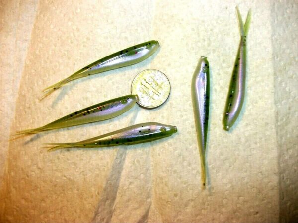 60-2 1/4 Crappie-BASS-Walleye-SHAD Minnow-JI Fishing Artificial Bait Soft Plastic Lures" - Image 2