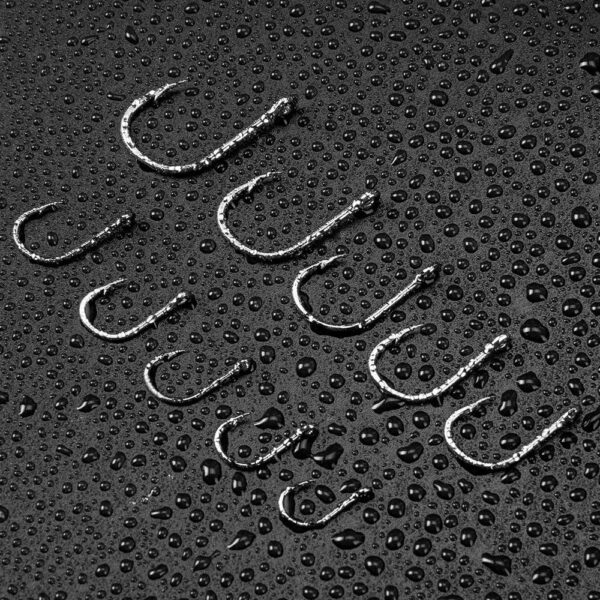 500PCS Premium Fishhooks  10 Sizes Carbon Ste Fishing Artificial Bait Soft Plastic Lures - Image 3