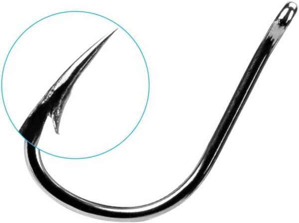 500PCS Premium Fishhooks  10 Sizes Carbon Ste Fishing Artificial Bait Soft Plastic Lures - Image 6