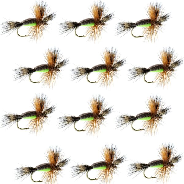Chartreuse Humpy Classic Trout Dry Fly Fishi Dry Flies Nymphs Fly Fishing Flies Kit