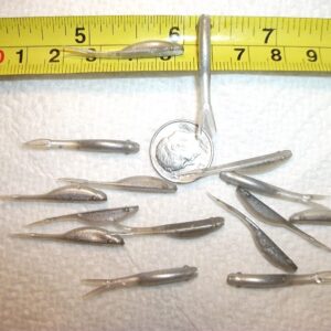 100-1 1/4 FLUKE-Crappie-panfish-Perch-shad M Fishing Artificial Bait Soft Plastic Lures”