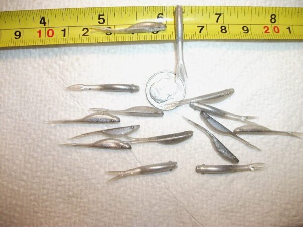 100-1 1/4 FLUKE-Crappie-panfish-Perch-shad M Fishing Artificial Bait Soft Plastic Lures" - Image 2