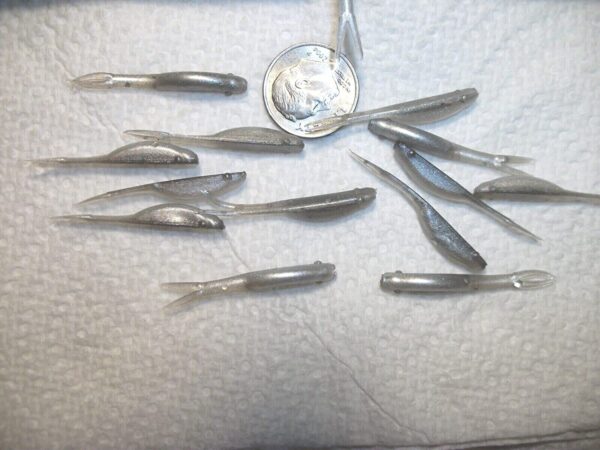 100-1 1/4 FLUKE-Crappie-panfish-Perch-shad M Fishing Artificial Bait Soft Plastic Lures" - Image 5