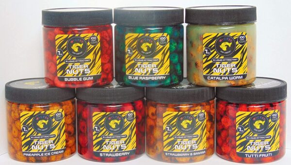 7oz (~100/tub) Tutti Frutti Prepared Tiger Nu Fishing Artificial Bait Soft Plastic Lures - Image 2