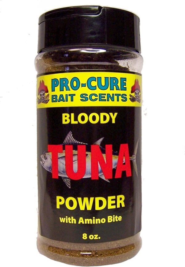 Bloody Tuna Powder  8 Ounce  Brown Fishing Artificial Bait Soft Plastic Lures