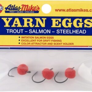 Yarn Salmon Fishing Bait Holder Eggs (Pack of Fishing Artificial Bait Soft Plastic Lures