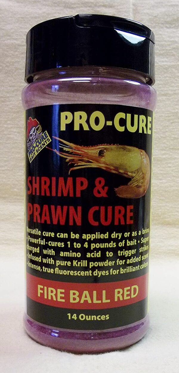 Shrimp and Prawn Cure  14 Ounce  Fireball Red Fishing Artificial Bait Soft Plastic Lures - Image 2