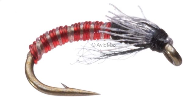 Craven's Jujubee Midge Red Size 22 2 Pack Dry Flies Nymphs Fly Fishing Flies Kit - Image 2