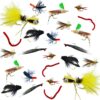 24 Pc Fly Fishing Set for Panfish  Trout  an Dry Flies Nymphs Fly Fishing Flies Kit