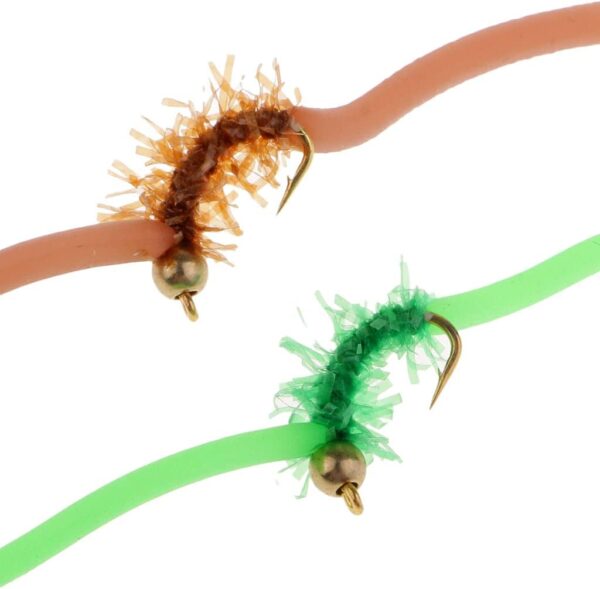 5pcs Squirmy Trout Worm Assorted Fly Fly Fis Dry Flies Nymphs Fly Fishing Flies Kit - Image 3