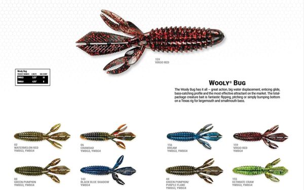 YUM Wooly Bug Creature Bait Soft Plastic Bass Fishing Artificial Bait Soft Plastic Lures - Image 2