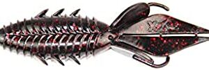 X-Zone Lures 17911 Adrenaline Bug  Black Red  Fishing Artificial Bait Soft Plastic Lures