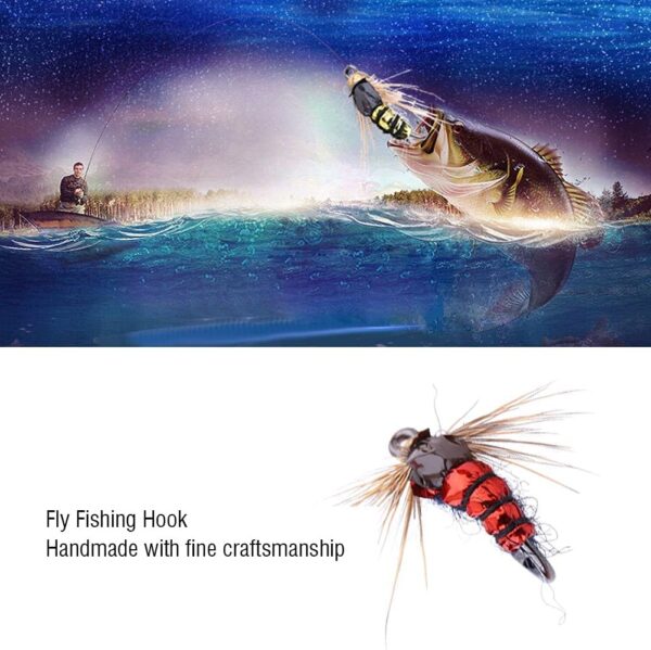 Fly Fishing Flies Kit  High Carbon Steel Fly Dry Flies Nymphs Fly Fishing Flies Kit - Image 4