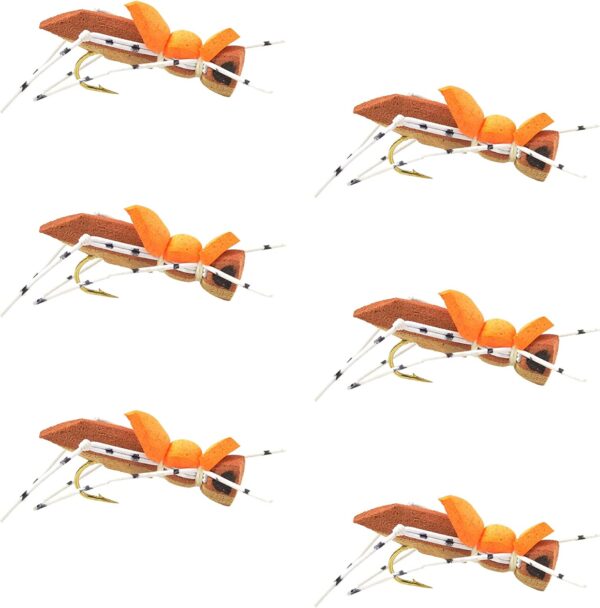 Morrish Hopper Foam Body High Visibility Gra Dry Flies Nymphs Fly Fishing Flies Kit