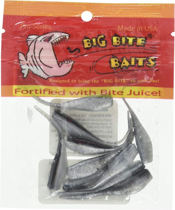 2MNR-01 Crappie Minr Fishing Bait  Black Neon Fishing Artificial Bait Soft Plastic Lures