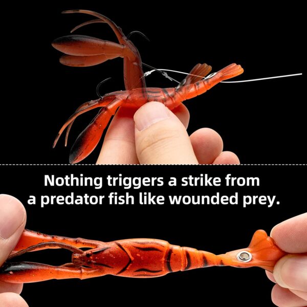 Crawfish Soft Plastic Lures Bass Fishing Bion Fishing Artificial Bait Soft Plastic Lures - Image 3
