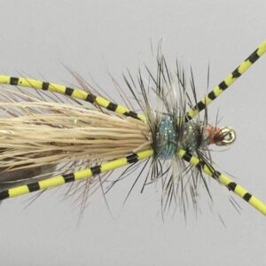 One Dozen (12) Rubber Leg Crystal Stimulat Dry Flies Nymphs Fly Fishing Flies Kit
