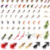 Fly Fishing Flies Kit  70 Packs Hand Tied Fl Dry Flies Nymphs Fly Fishing Flies Kit