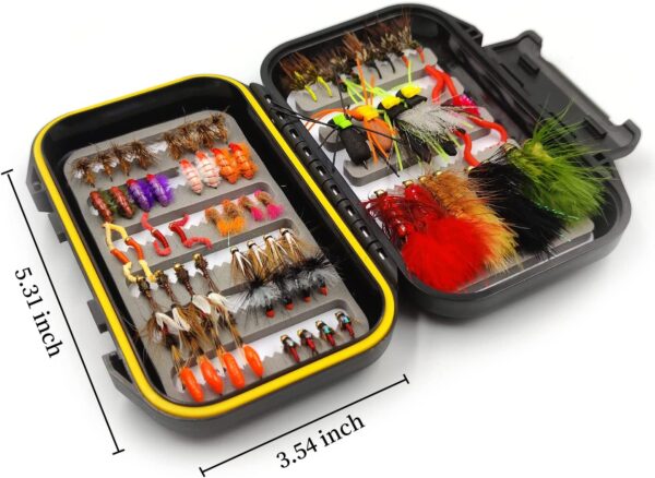 Fly Fishing Flies Kit  70 Packs Hand Tied Fl Dry Flies Nymphs Fly Fishing Flies Kit - Image 7