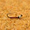 6 Flies Tungsten Silver Bead Head Ruby Jig Dry Flies Nymphs Fly Fishing Flies Kit