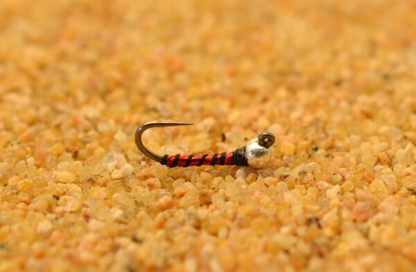 6 Flies Tungsten Silver Bead Head Ruby Jig Dry Flies Nymphs Fly Fishing Flies Kit