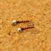 6 Flies Tungsten Silver Bead Head Ruby Jig Dry Flies Nymphs Fly Fishing Flies Kit - Image 2