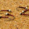 6 Flies Tungsten Silver Bead Head Ruby Jig Dry Flies Nymphs Fly Fishing Flies Kit - Image 3
