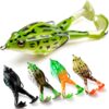 Topwater Frog Lure Bass Trout Fishing Lures  Dry Flies Nymphs Fly Fishing Flies Kit