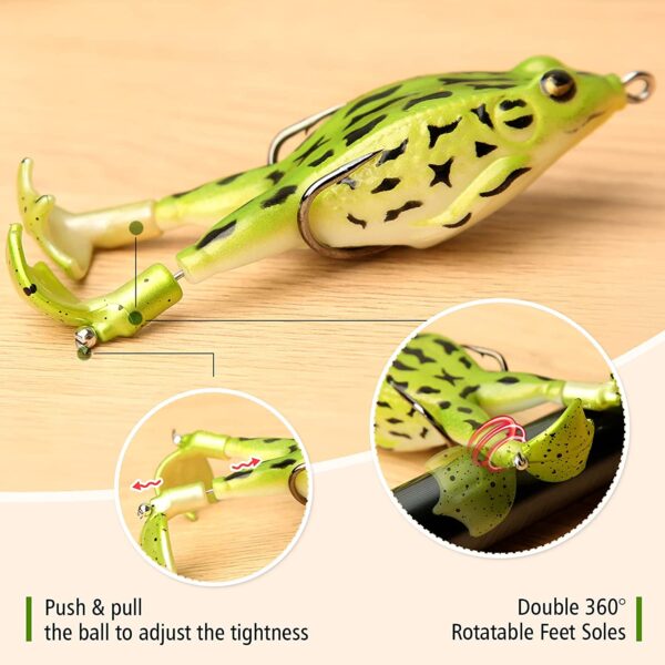 Topwater Frog Lure Bass Trout Fishing Lures  Dry Flies Nymphs Fly Fishing Flies Kit - Image 3