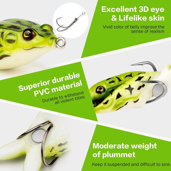 Topwater Frog Lure Bass Trout Fishing Lures  Dry Flies Nymphs Fly Fishing Flies Kit - Image 4