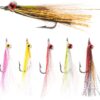 6pcs Clouser Deep Minnow Fishing Flies Strea Dry Flies Nymphs Fly Fishing Flies Kit