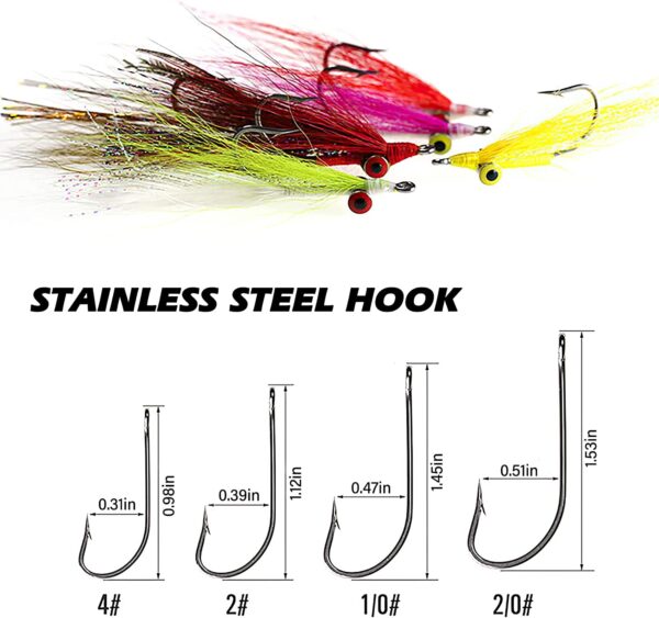6pcs Clouser Deep Minnow Fishing Flies Strea Dry Flies Nymphs Fly Fishing Flies Kit - Image 3