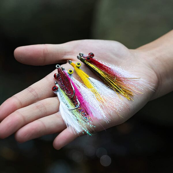 6pcs Clouser Deep Minnow Fishing Flies Strea Dry Flies Nymphs Fly Fishing Flies Kit - Image 6
