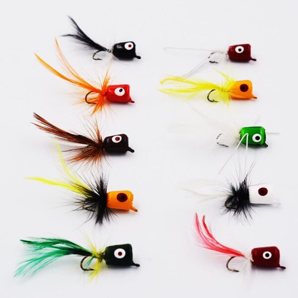 Flyafish Bass Popper Dry Fly Fishing Lure Ki Dry Flies Nymphs Fly Fishing Flies Kit
