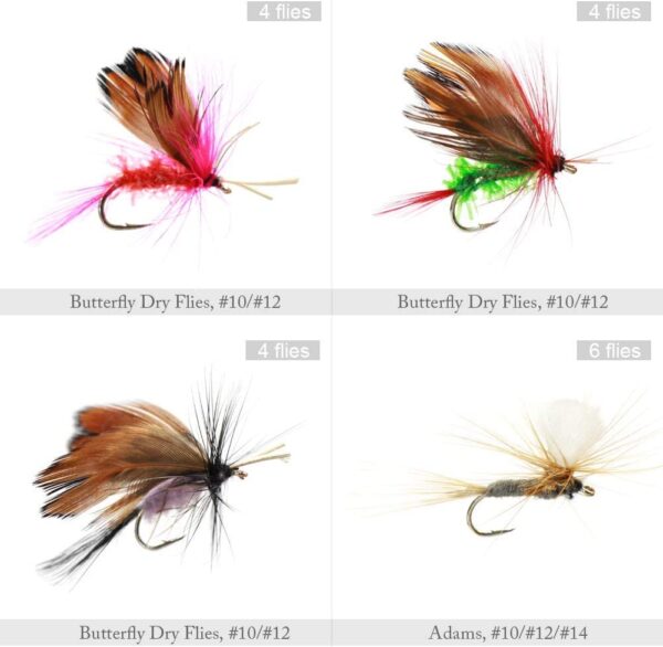 40 Pcs/72 Pcs/100 Pcs Fly Fishing Dry Flies  Dry Flies Nymphs Fly Fishing Flies Kit - Image 2