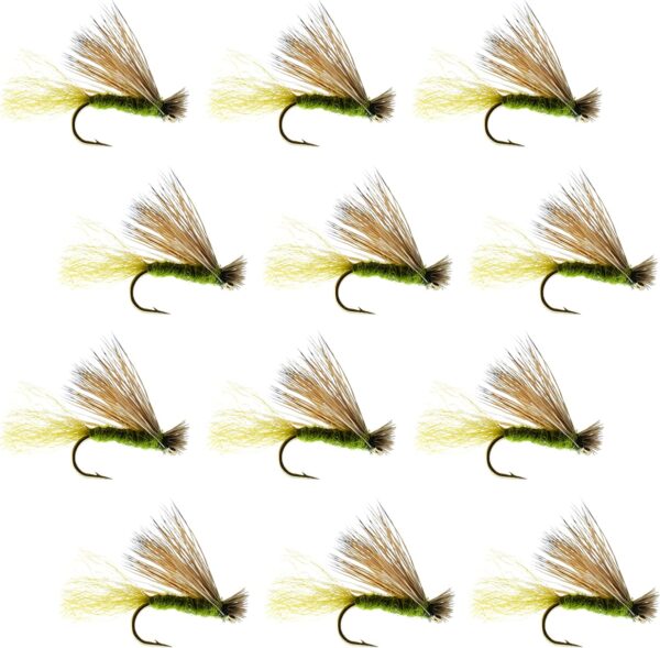Olive X Caddis Emerging Caddis Adult Trout D Dry Flies Nymphs Fly Fishing Flies Kit