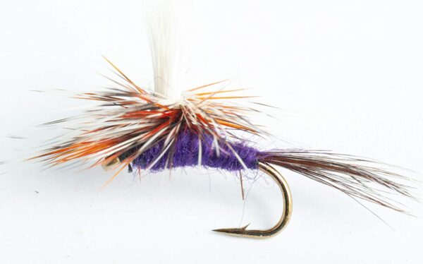 Adams Parachute Dry Fly Natural and Purple Dry Flies Nymphs Fly Fishing Flies Kit