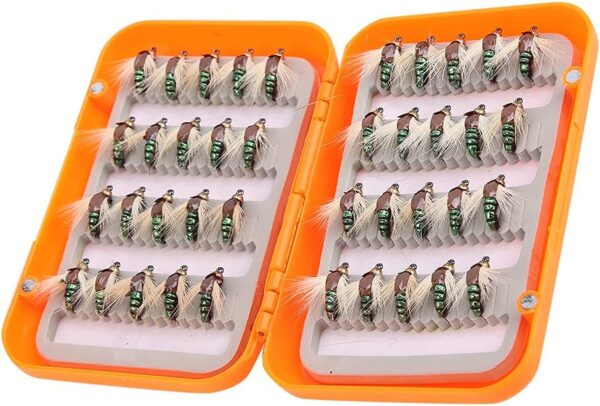 Fishing Bait  Fishing Lures 40pcs Lifelike F Dry Flies Nymphs Fly Fishing Flies Kit - Image 3