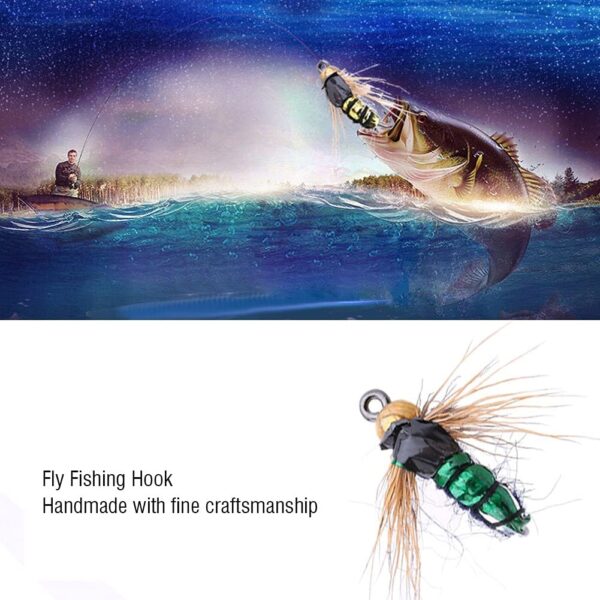 Fishing Bait  Fishing Lures 40pcs Lifelike F Dry Flies Nymphs Fly Fishing Flies Kit - Image 4