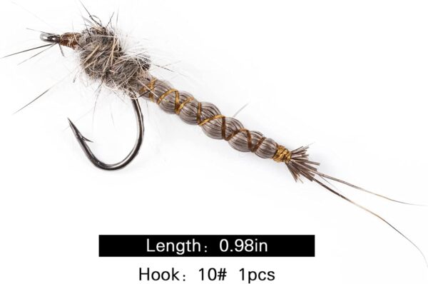 Hand Tied Fly Fishing Dry Flies Assortment w Dry Flies Nymphs Fly Fishing Flies Kit - Image 2