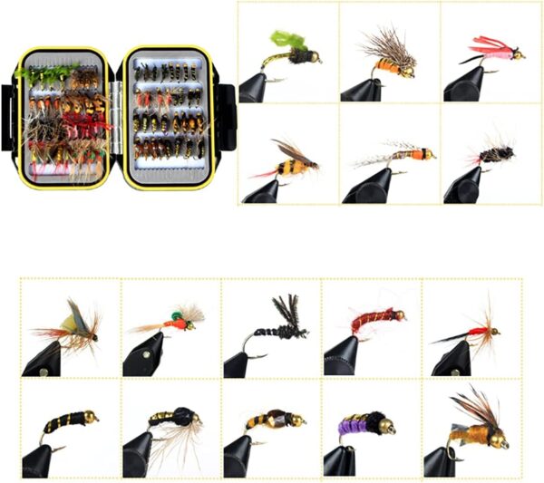 Dry Fly Fishing Lure Kit Fly Fishing Gear fo Dry Flies Nymphs Fly Fishing Flies Kit - Image 2