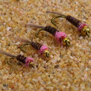 12 Flies Bead Head Frenchie Mayfly Nymph Dry Flies Nymphs Fly Fishing Flies Kit