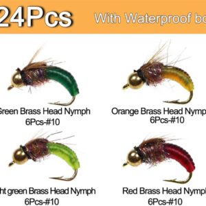 Fly Fishing Flies Kit Trout Steelhead Salmon Dry Flies Nymphs Fly Fishing Flies Kit
