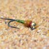 6 Flies Tungsten Olive Iron Lotus Jig Head Dry Flies Nymphs Fly Fishing Flies Kit