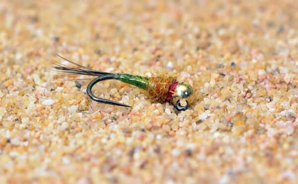 6 Flies Tungsten Olive Iron Lotus Jig Head Dry Flies Nymphs Fly Fishing Flies Kit