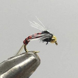 One Dozen (12) Tungsten Beadhead Juju Baet Dry Flies Nymphs Fly Fishing Flies Kit