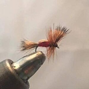 1 Dozen Humpy Red Dry Flies Nymphs Fly Fishing Flies Kit