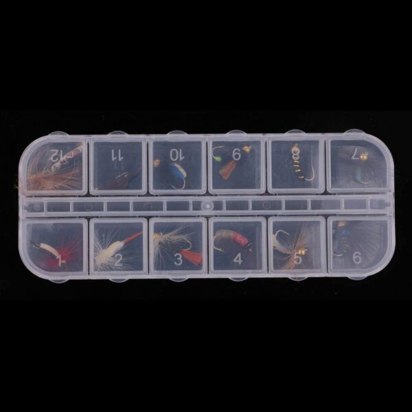 12x Fishing Flies Simulation Nymphs Fisherma Dry Flies Nymphs Fly Fishing Flies Kit - Image 5