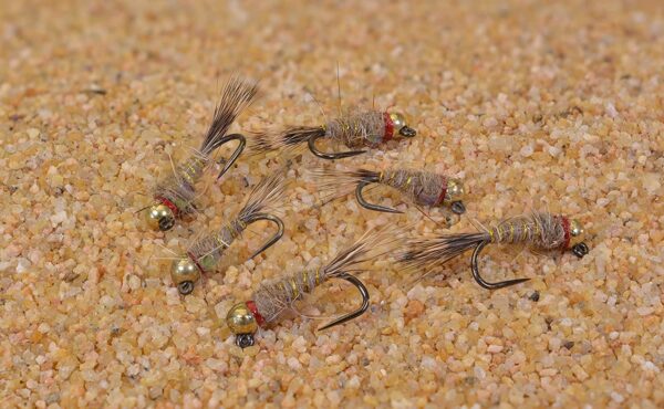 6 Flies Tungsten Hare's Ear Jig Head Fly Dry Flies Nymphs Fly Fishing Flies Kit - Image 3